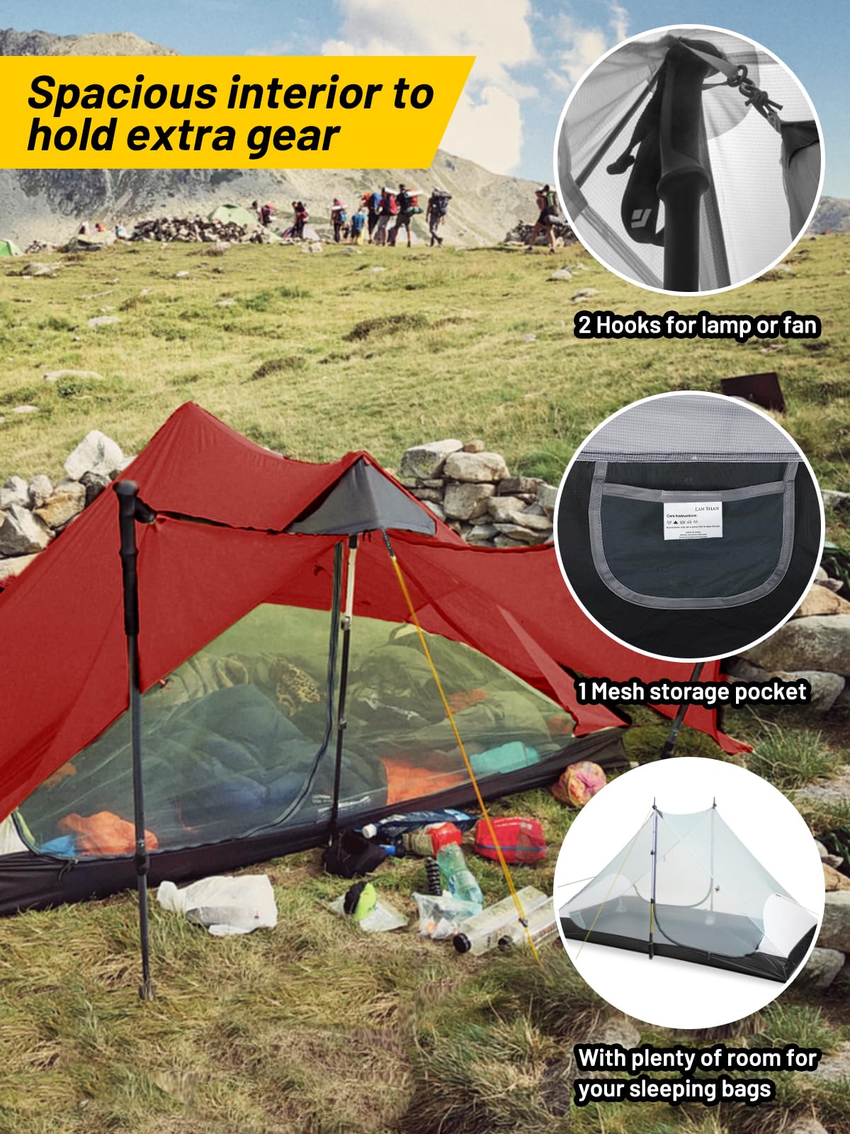 lanshan 2 tent Lanshan 2 Person Ultralight Backpacking Tent – Lanshantent