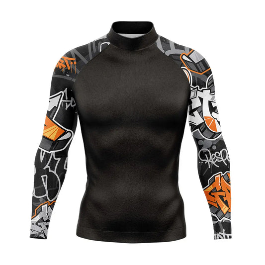 Talanes Men's Rash Guard Surfing Diving Swimwear Long Sleeve T-shirts UV Protection