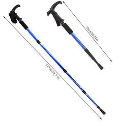 benflower Telescopic Walking Stick Non-slip Hiking Trekking Cane 4-section Aluminum Alloy Walking Pole