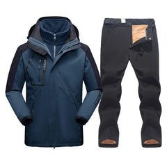 benflower Ski Suit for Men Thicken Warm Windproof Waterproof Jacket and Pants Winter Snowboard Snow Coat Outdoor Skiing Camping Trousers