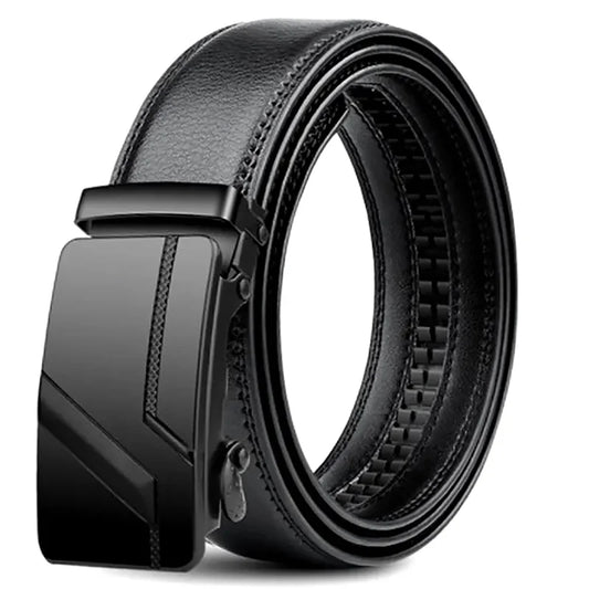 Talanes Men's High-Quality Belt 110cm 120cm 130cm Luxury Belt Black Men's Automatic Buckle Jeans Belt
