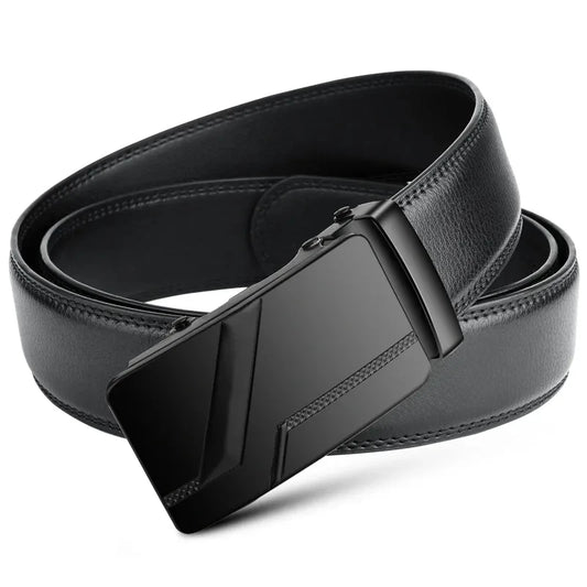 Talanes Men's High-Quality Belt 110cm 120cm 130cm Luxury Belt Black Men's Automatic Buckle Jeans Belt