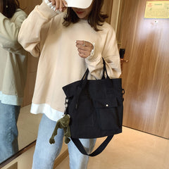 benflower Women's Canvas Bag Multifunction Design Fashion Large Capacity Handbags Female Shoulder Totes