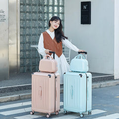 benflower Large Capacity Luggage Travel Trolley Suitcase Trunk 20 22 24 28 30 inch Universal Wheel Luggage Set with Handbag