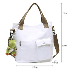 benflower Women's Canvas Bag Multifunction Design Fashion Large Capacity Handbags Female Shoulder Totes