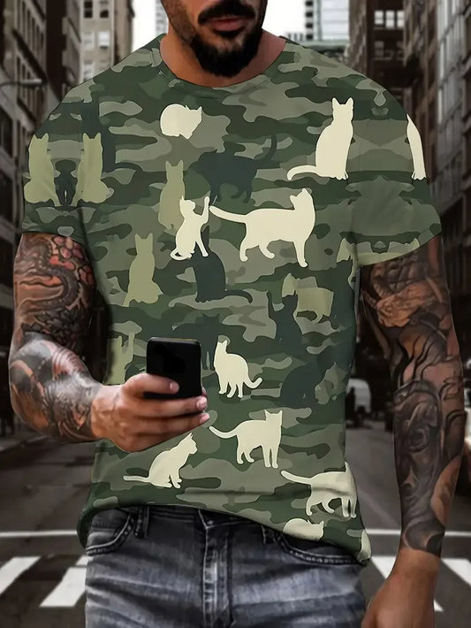 Talanes Men's T-Shirt Outdoor Fashion Casual Crew Neck Short Sleeve Tee Summer