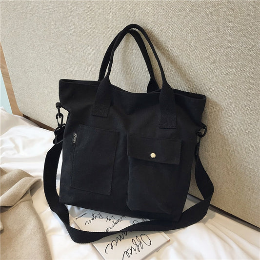 benflower Women's Canvas Bag Multifunction Design Fashion Large Capacity Handbags Female Shoulder Totes