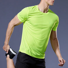 benflower Summer Men t-Shirts Short Sleeve Sport Gym Shirts Man Bodybuilding Running Fitness Shirts Quick Dry Football Jerseys Sportswear