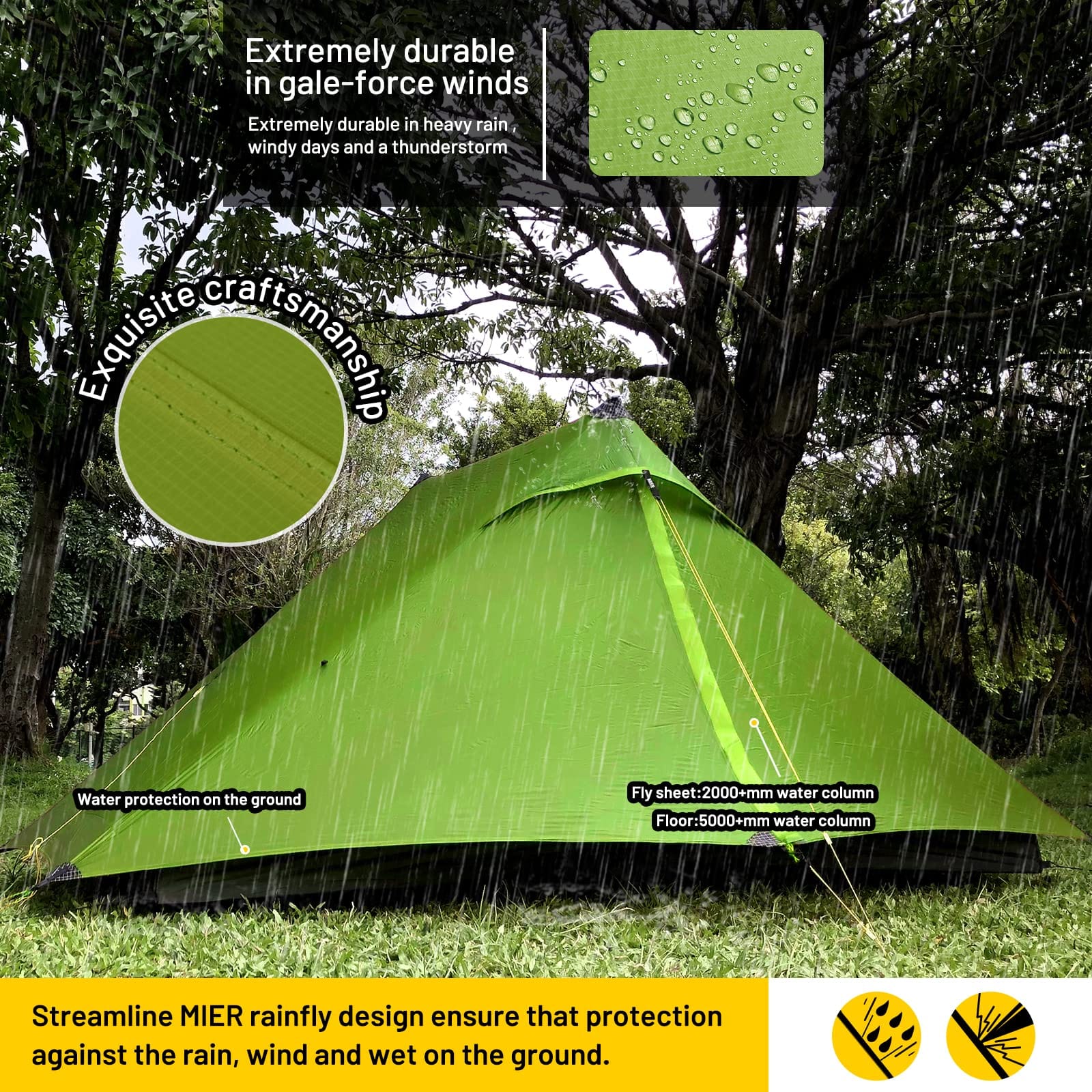Lanshan 2 Pro Ultralight Backpacking Tent 3-Season Tent – Lanshantent